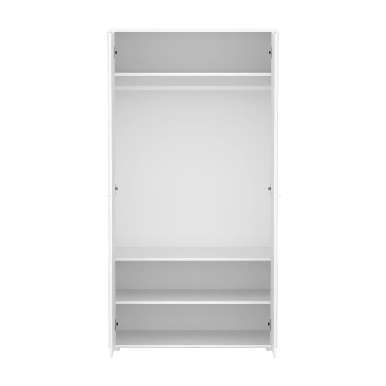SAGA Wardrobe, 2 door, White with grooves