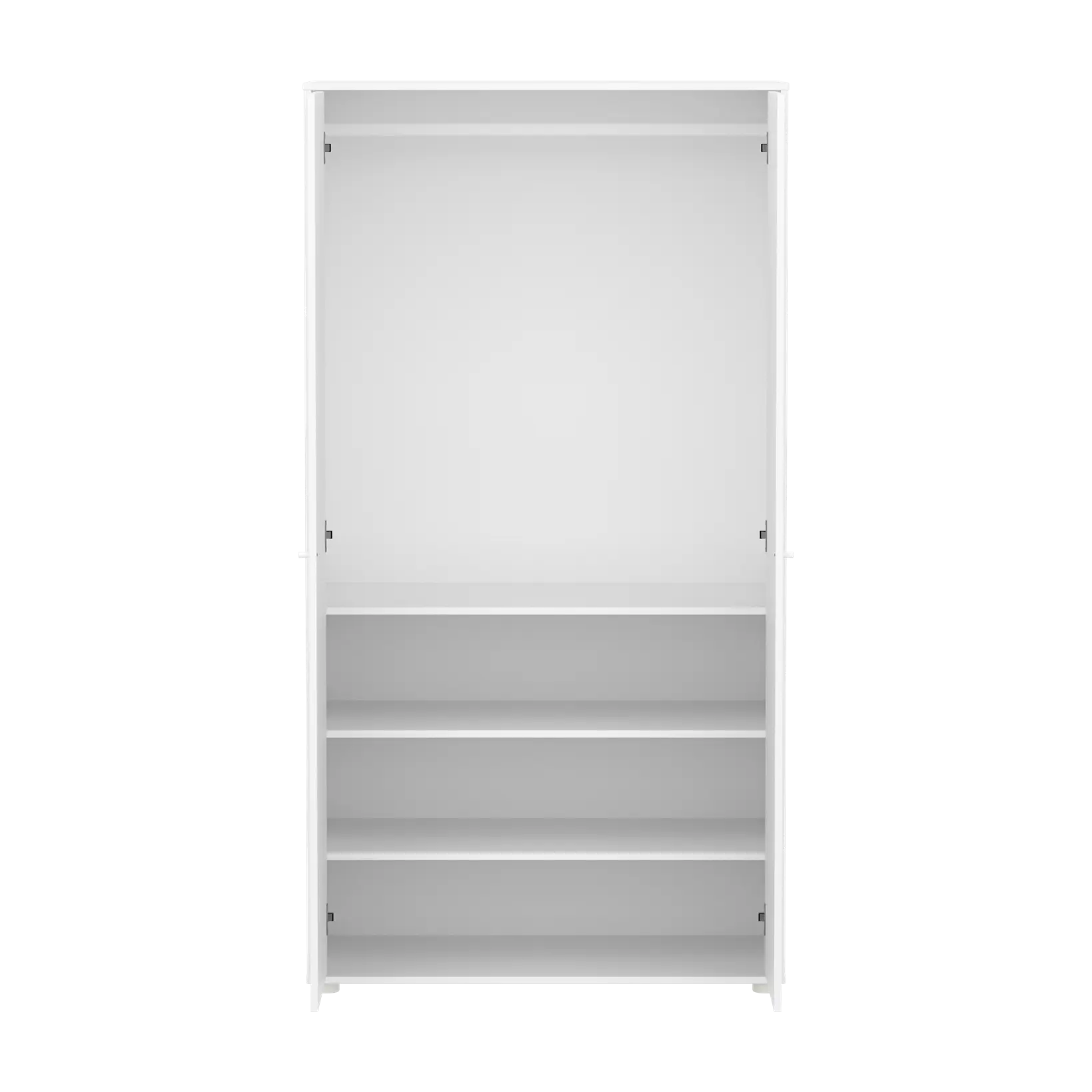 SAGA Wardrobe, 2 door, White with grooves