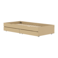 Trundle Pull-out Bed with 2 Drawers, 90x190 cm, Sand